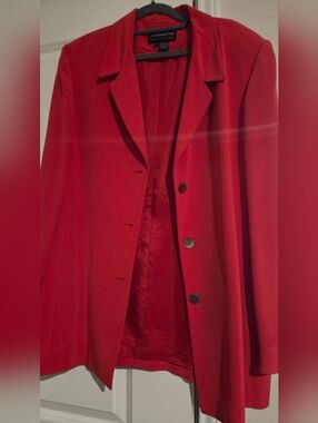 Liz Claiborne Red Silk Blazer